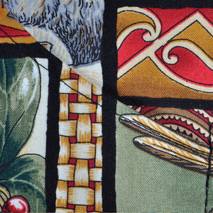 Detail on handsewn retro NZ Patchwork apron.